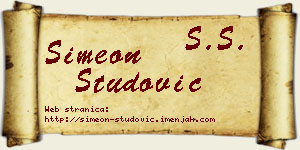 Simeon Studović vizit kartica